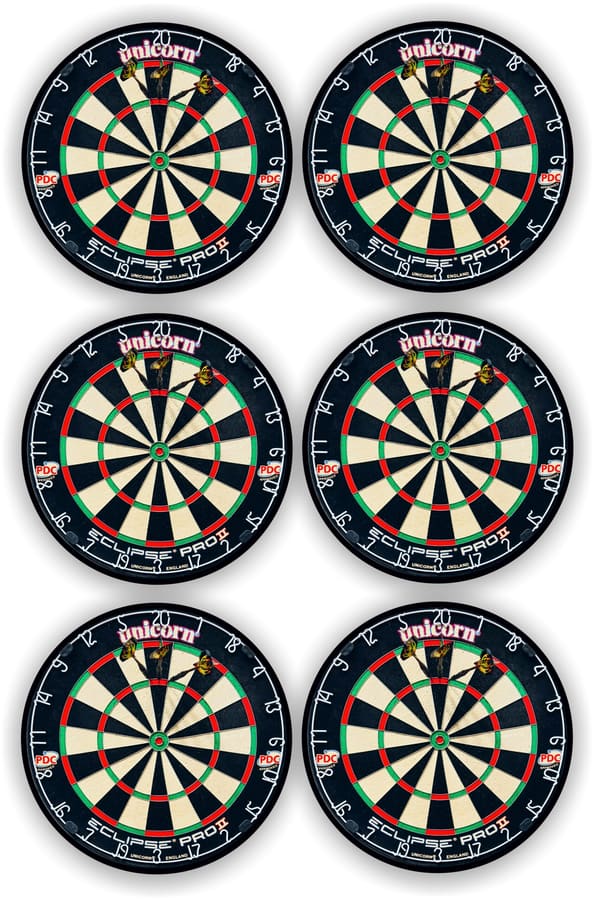 180 darts board round coasters set of six.