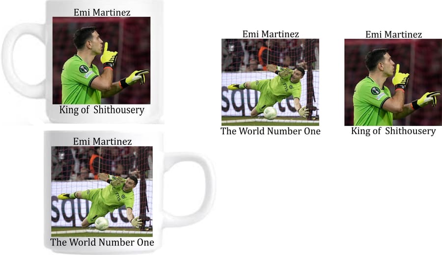 Emi Martinez world number one + King of Shithousery ceramic mug.
