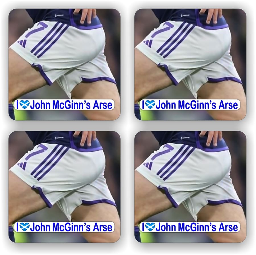 I love John McGinn's Arse coaster set of four
