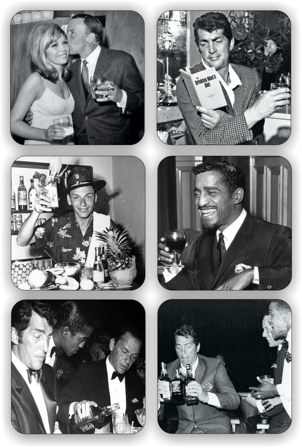 The Rat Pack Crooner Coaster set of six