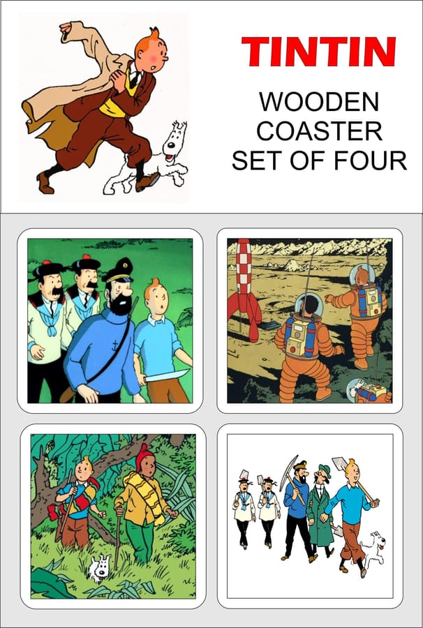 Tintin coaster set of four